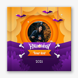 Photo book template for Halloween